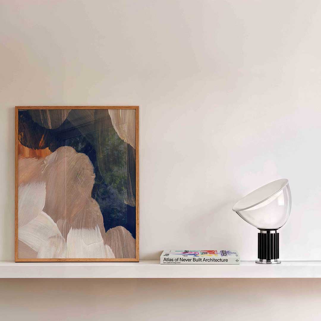 Abstracte penseelstreken Poster
