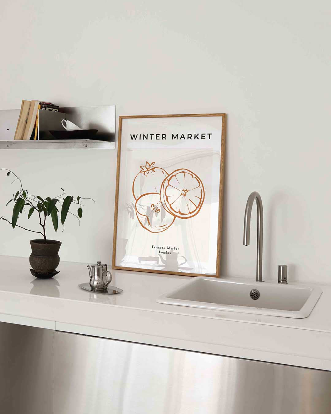 Winter market fruit Poster
