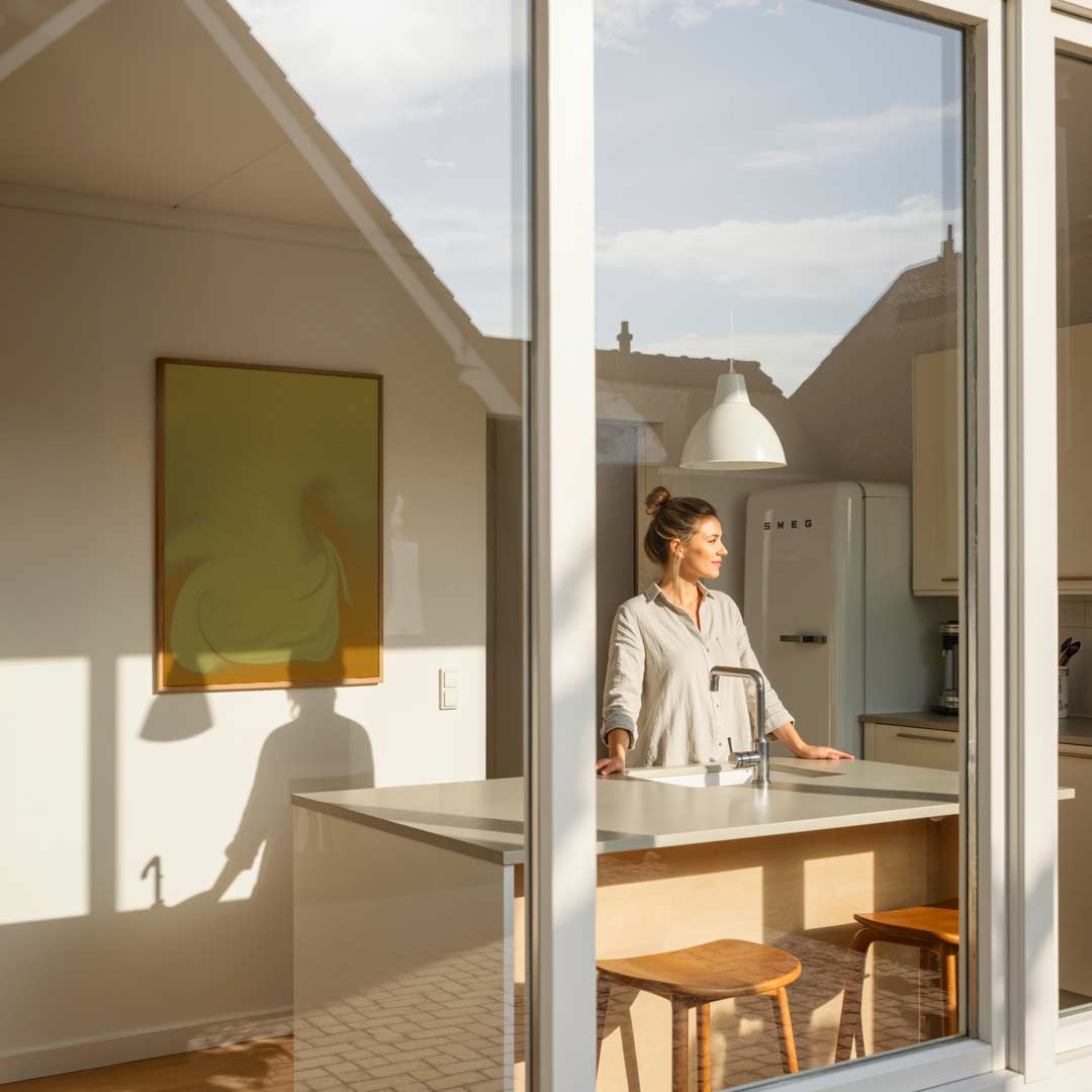 Moderne Abstracte Vlammen Poster-WallArtistic