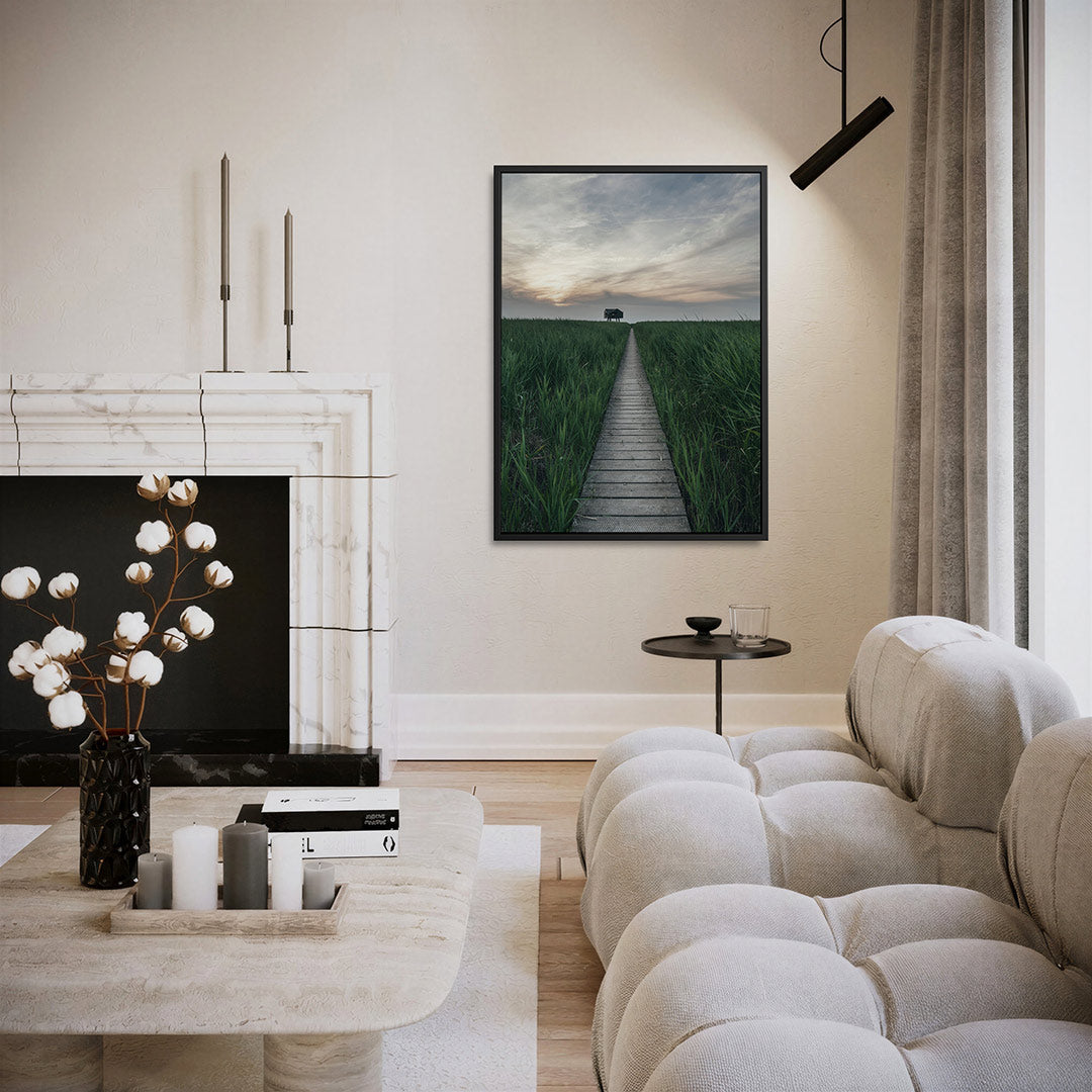 Rustige landschapspad Kunstwerk