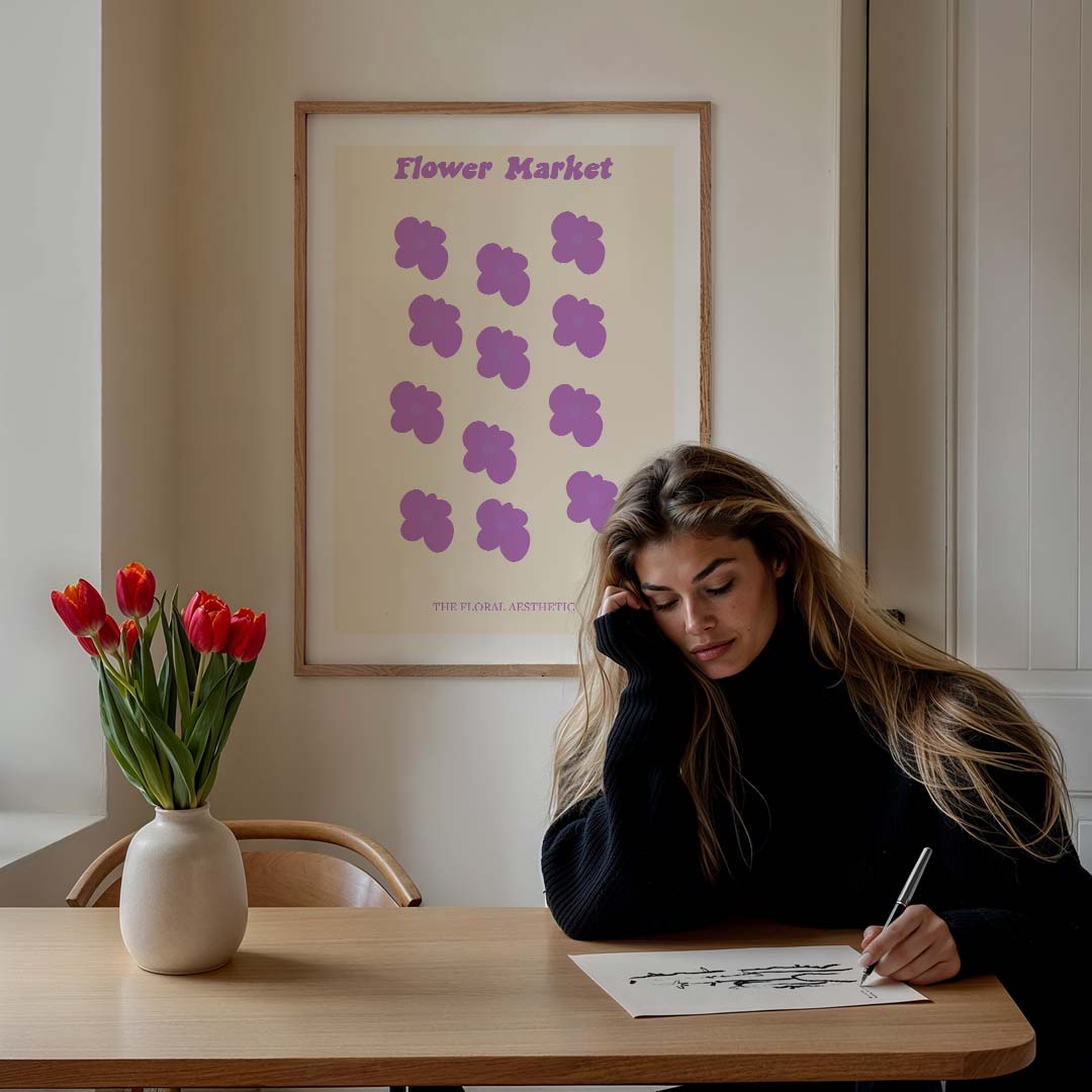 Lente Bloemenmarkt Poster-WallArtistic