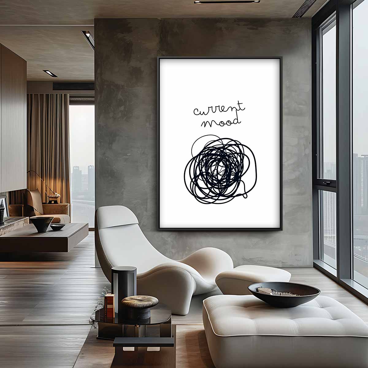 Chaotische Stemming Poster Kunstwerk-canvas-dibond-plexiglas-wanddecoratie-WallArtistic