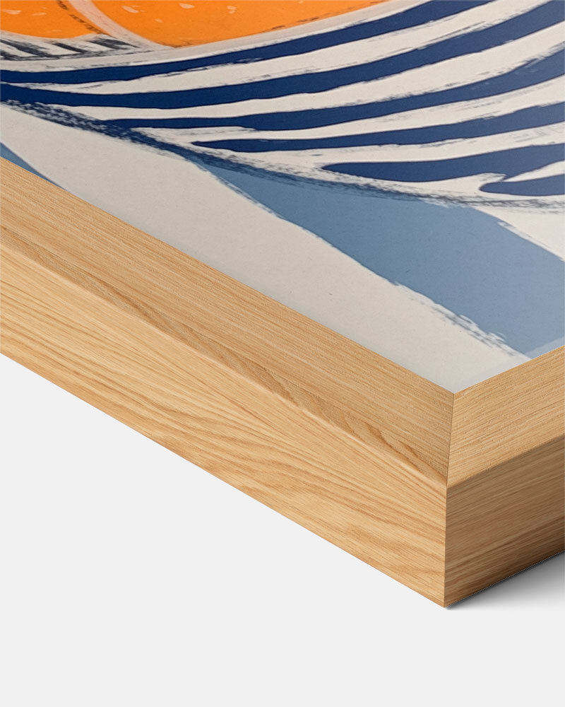 Oranje Fruit in Strepen Schaal Poster-WallArtistic