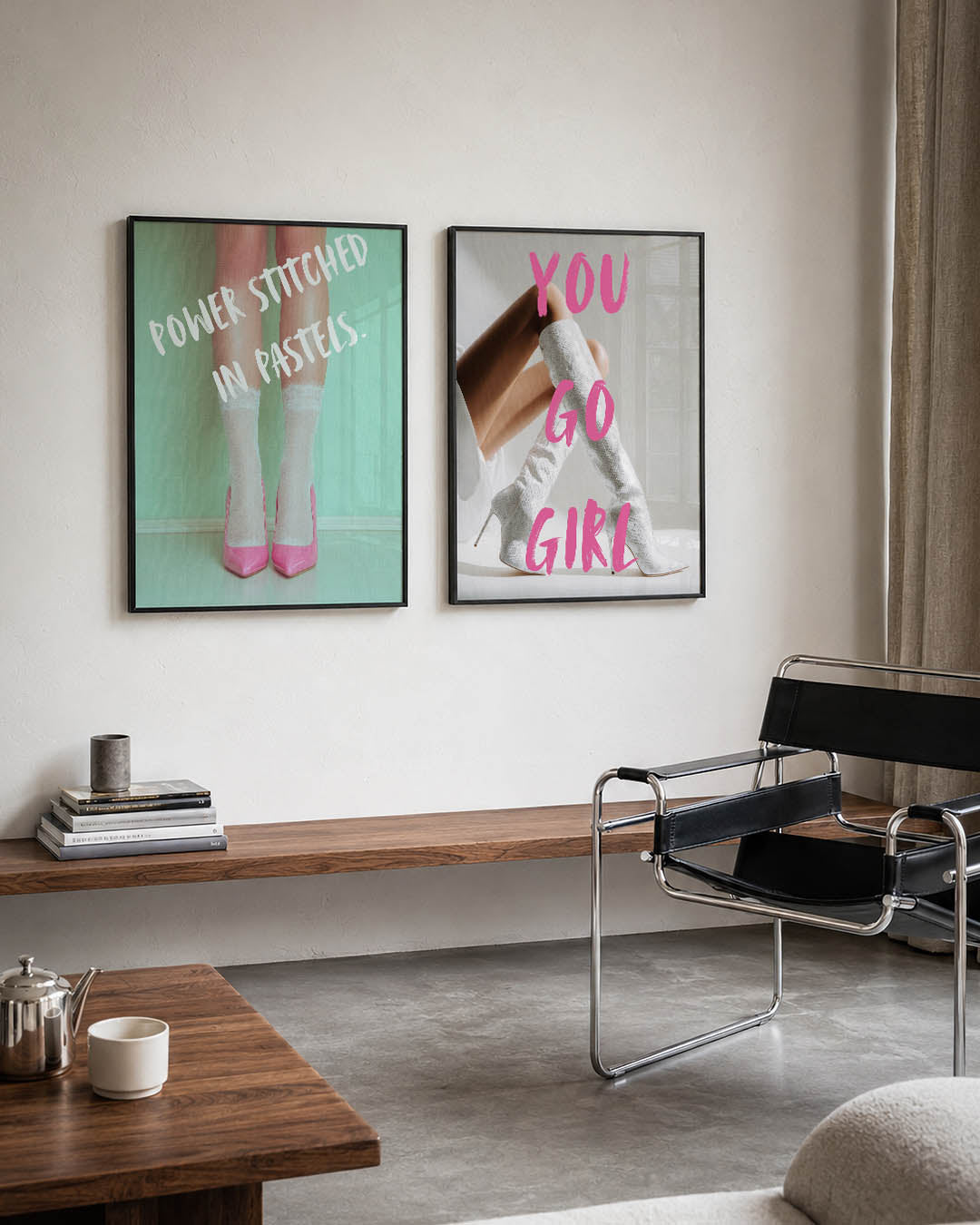 Pastel elegantie Posterset
