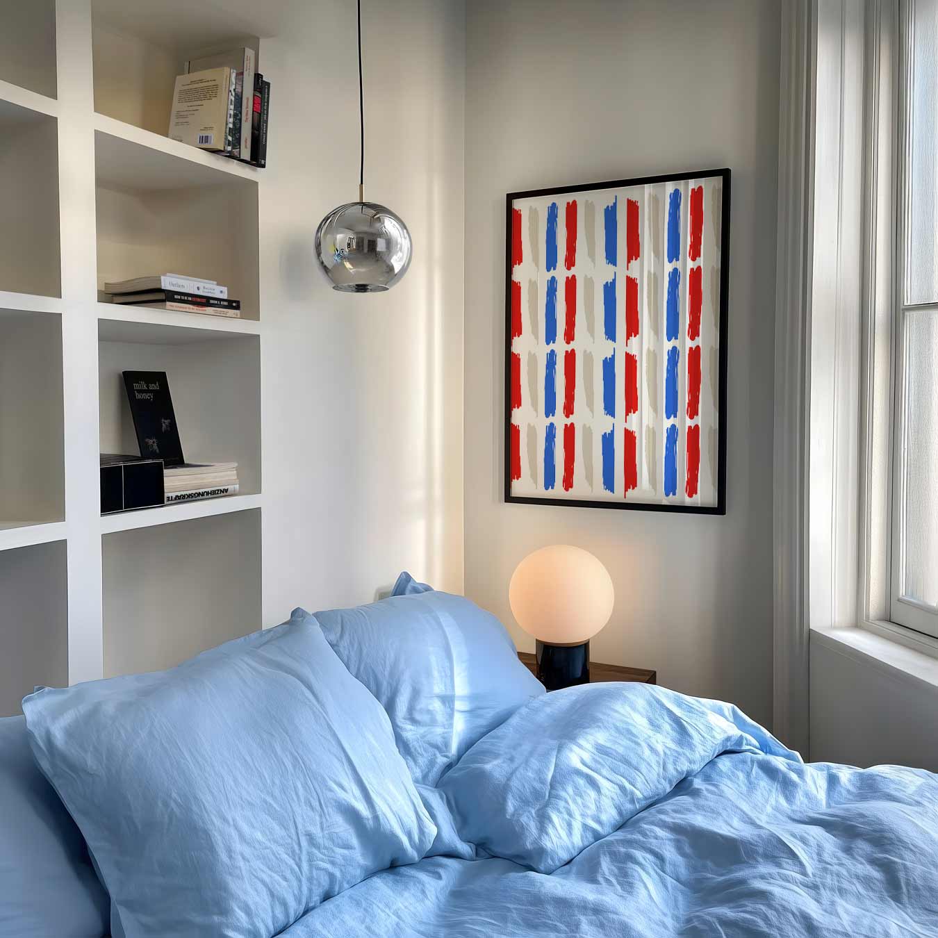 Kleurrijke Strepenpracht Poster-WallArtistic