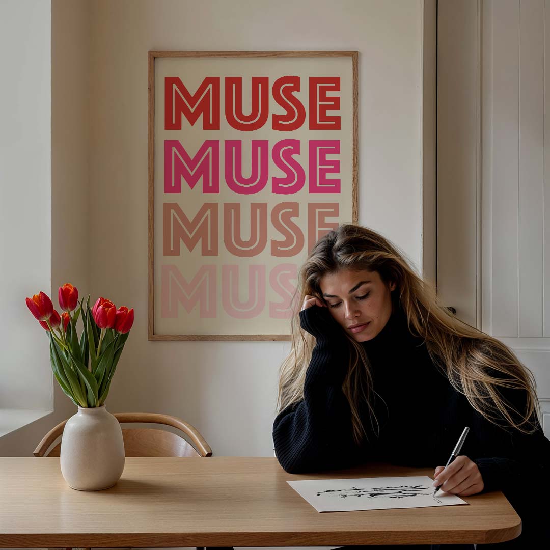 Inspirerende Muse Poster-WallArtistic