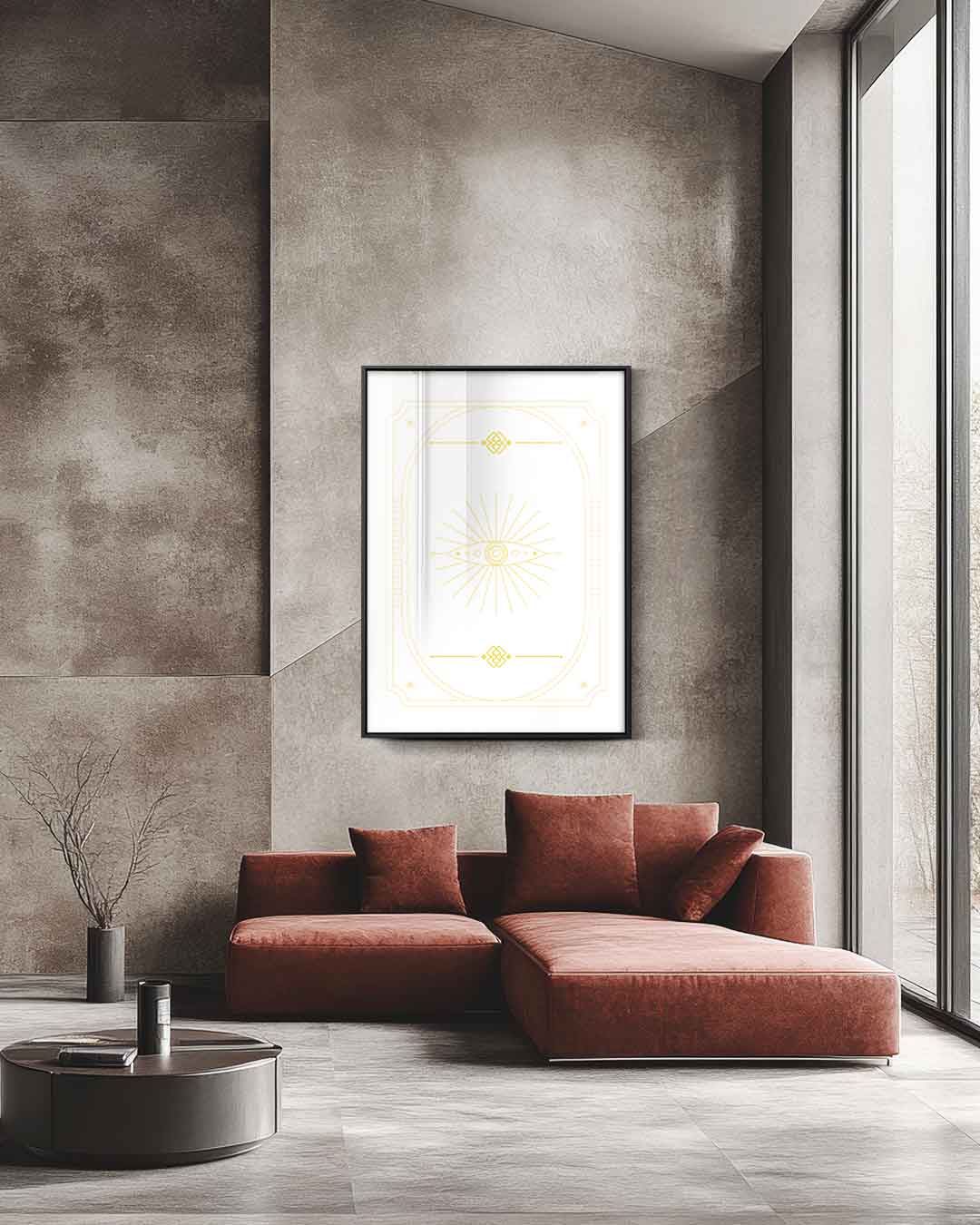 Gouden Oog Harmonie Kunstwerk-canvas-dibond-plexiglas-wanddecoratie-WallArtistic