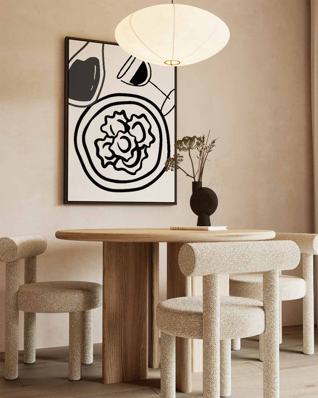 Kunstzinnig Italiaans Diner Kunstwerk-canvas-dibond-plexiglas-wanddecoratie-WallArtistic