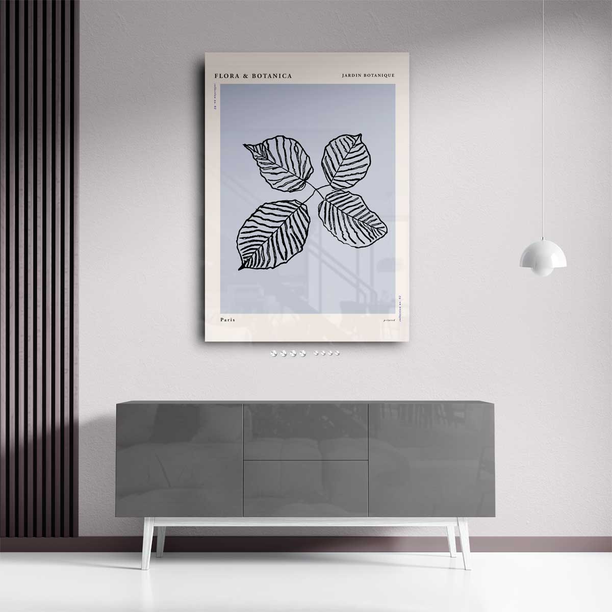Botanische Bladeren Print Kunstwerk-canvas-dibond-plexiglas-wanddecoratie-WallArtistic