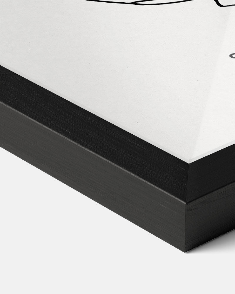 Elegante Bloemenvaas Schets Poster-WallArtistic