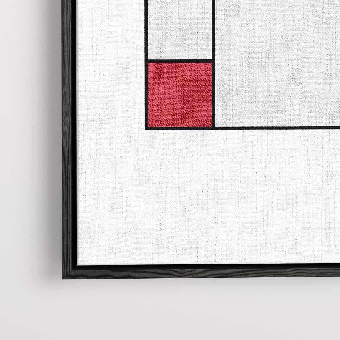 Mondriaanse Mozaïek Kunstwerk-canvas-dibond-plexiglas-wanddecoratie-WallArtistic