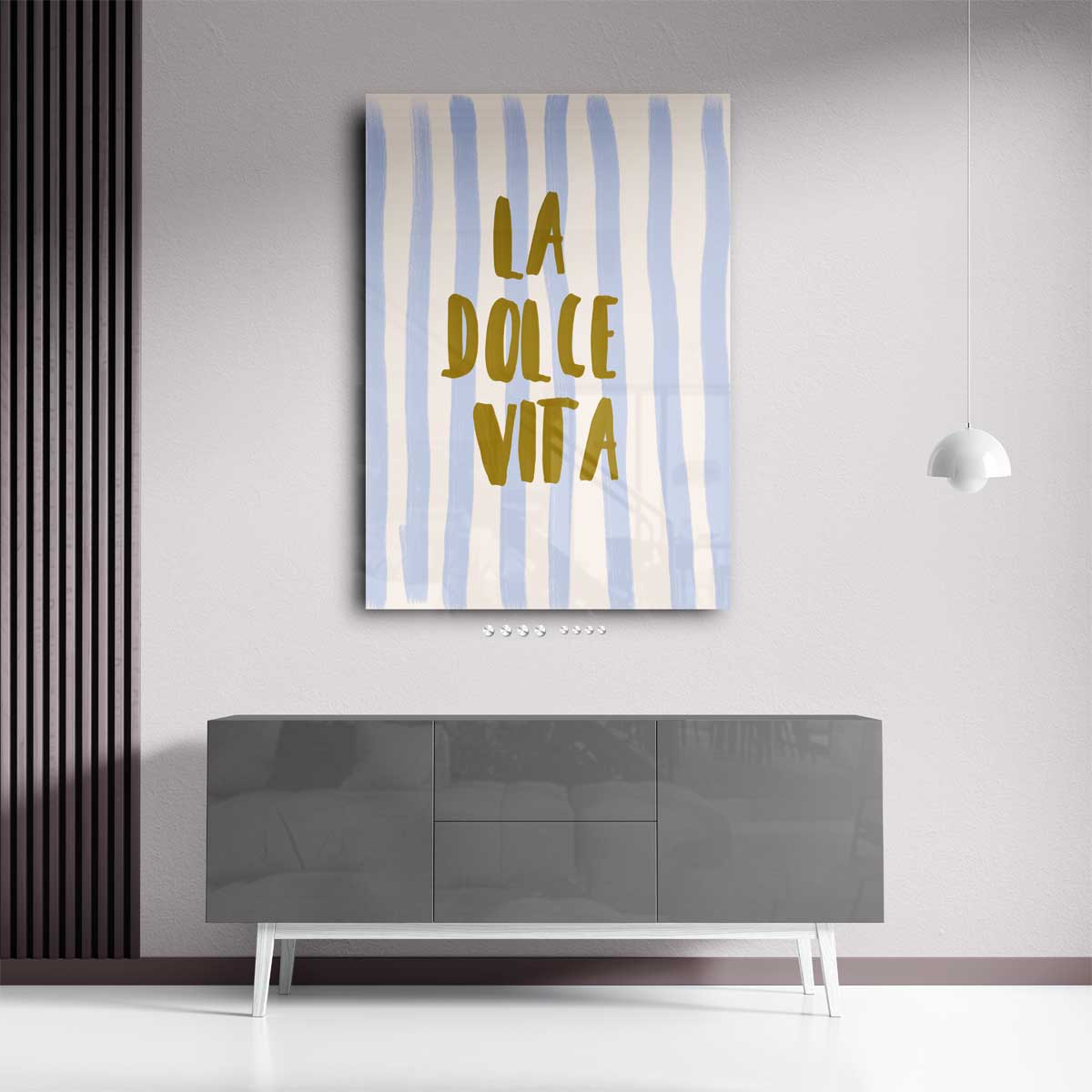 La Dolce Vita Strepen Kunstwerk-canvas-dibond-plexiglas-wanddecoratie-WallArtistic
