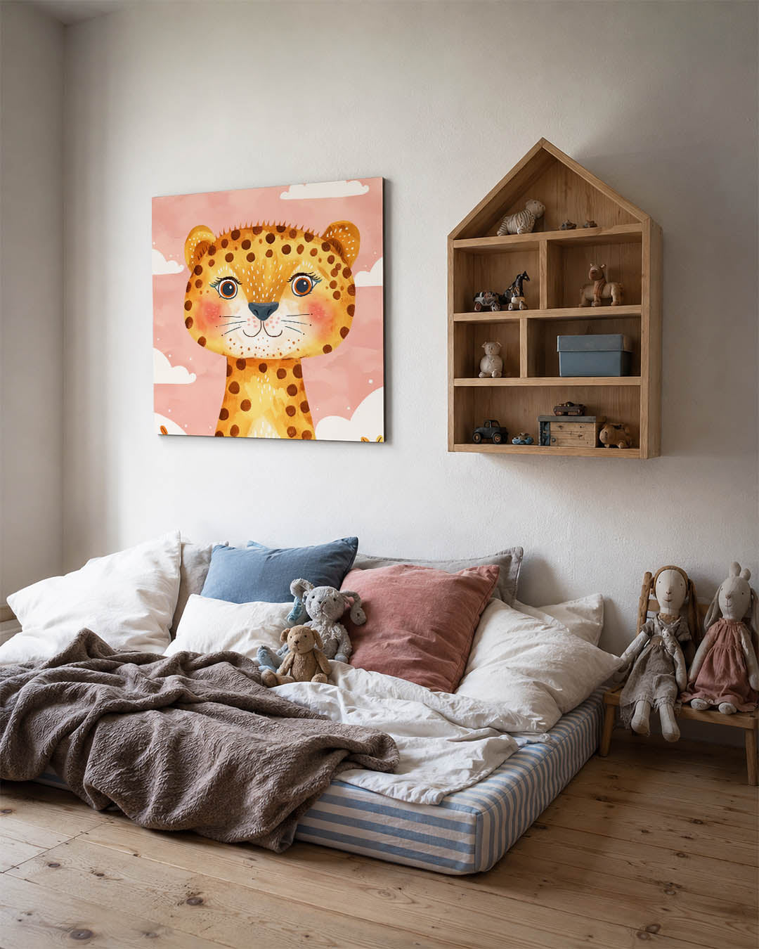 Vrolijke luipaard illustratie Kunstwerk