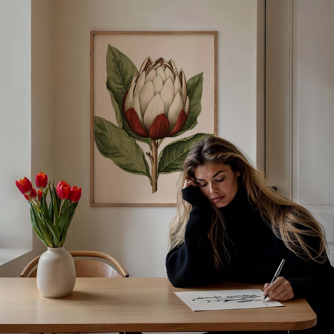 Botanische Artisjok Illustratie Poster-WallArtistic