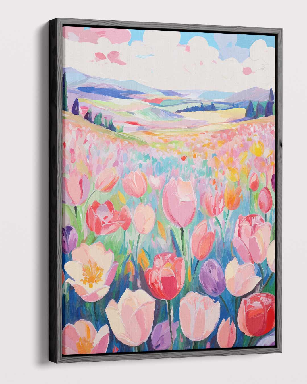 Bloemenveld in Volle Bloei Kunstwerk-canvas-dibond-plexiglas-wanddecoratie-WallArtistic