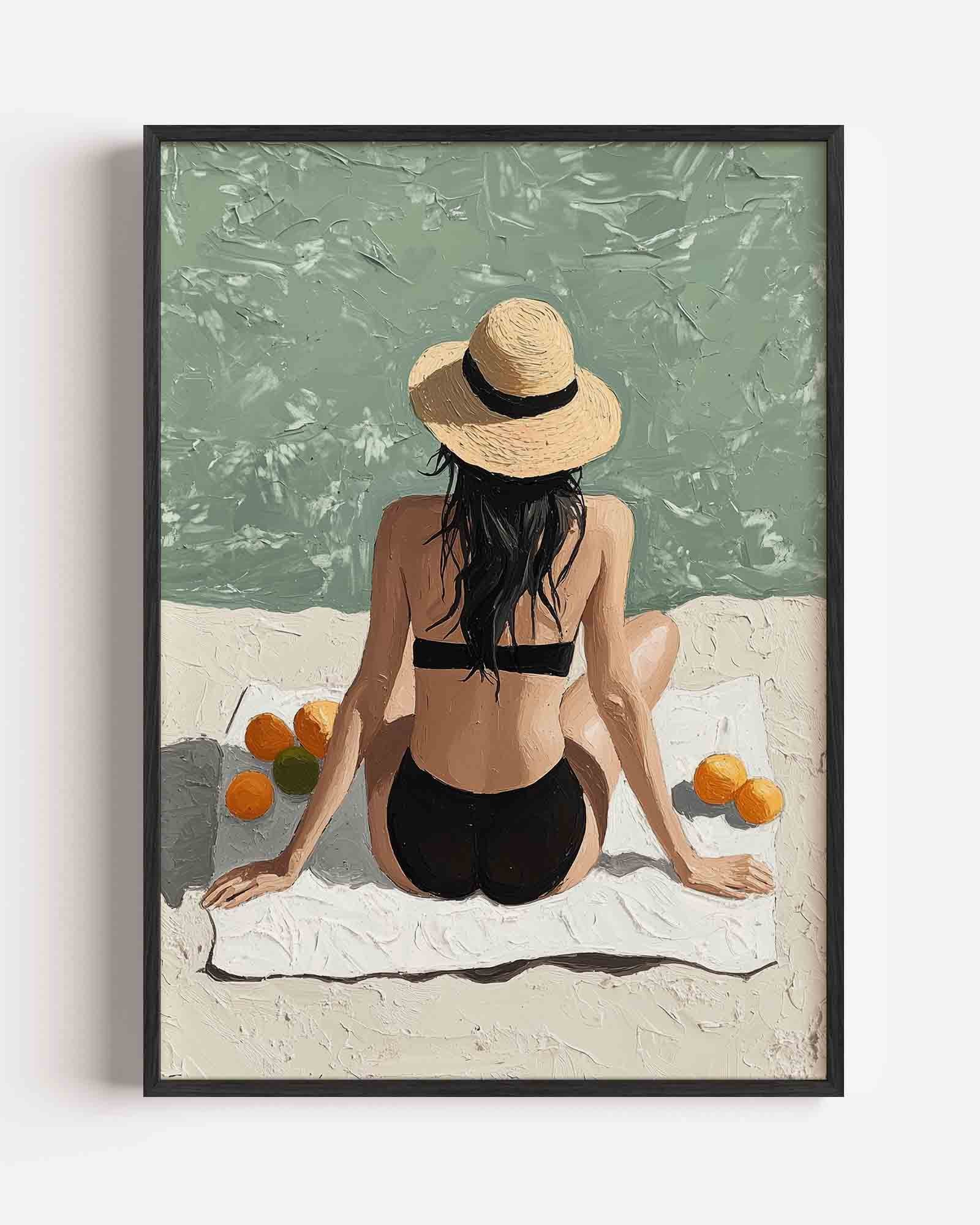 Vrouw aan zee Poster