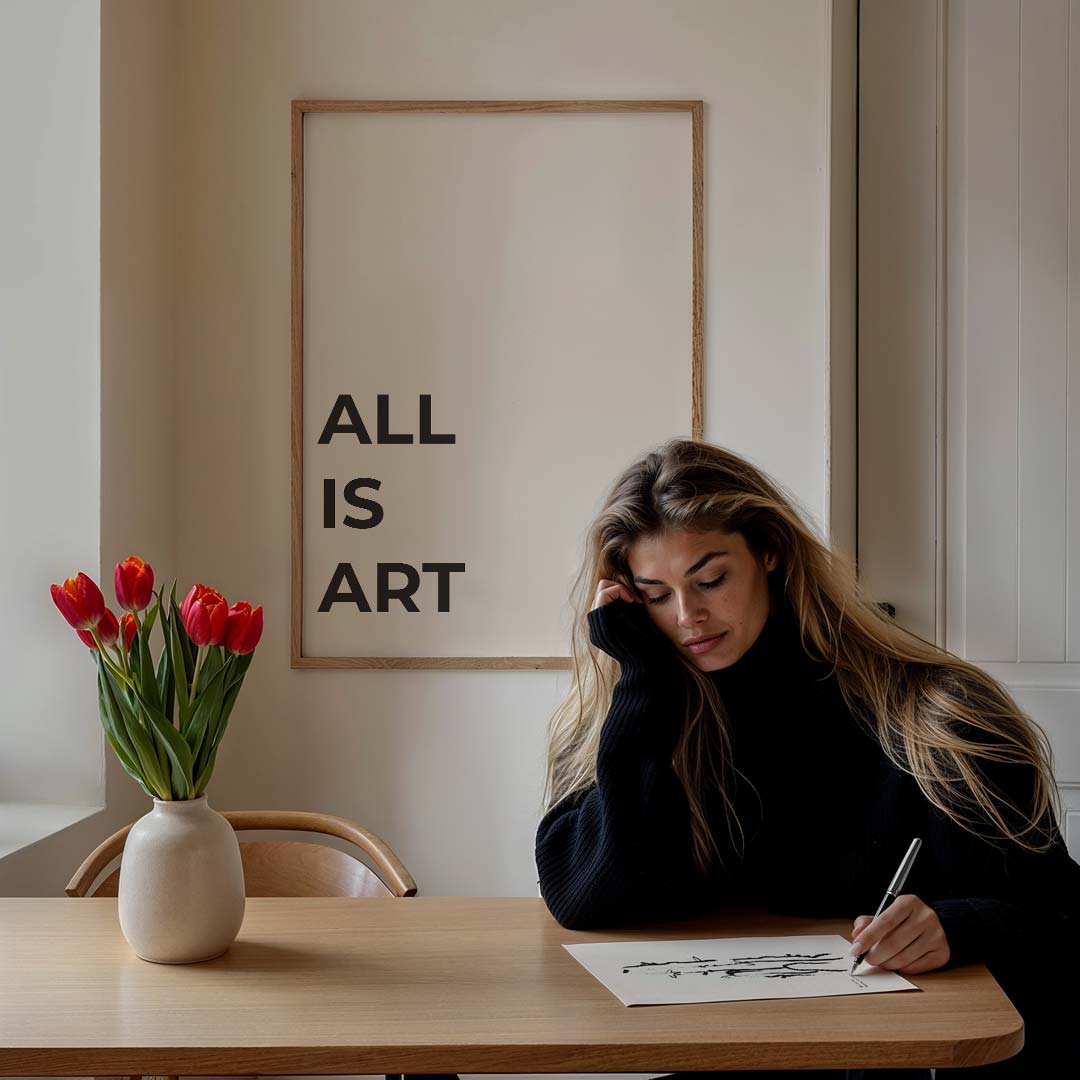 Minimalistische All Is Art Poster-WallArtistic
