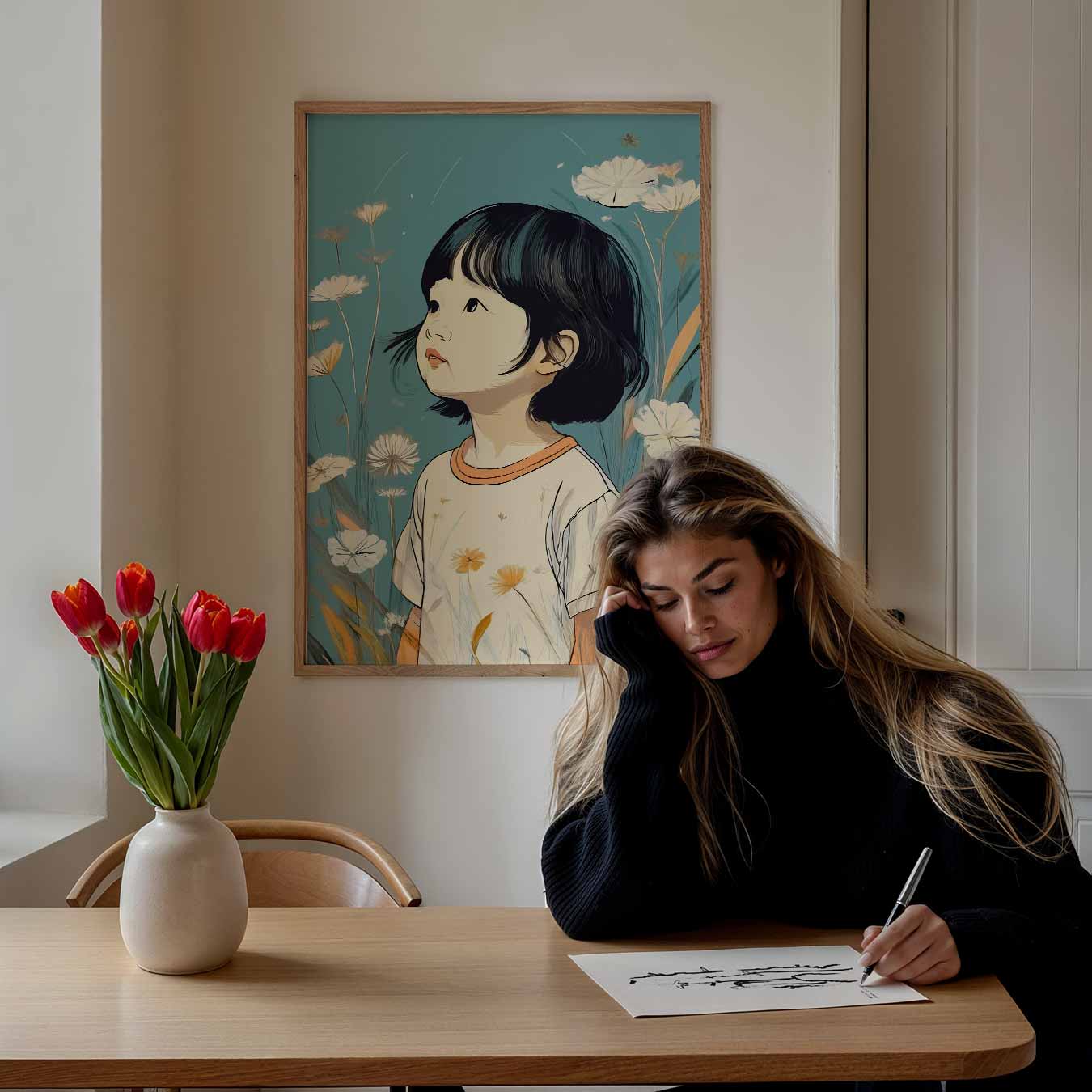 Dromerige Kinderblik Poster-WallArtistic