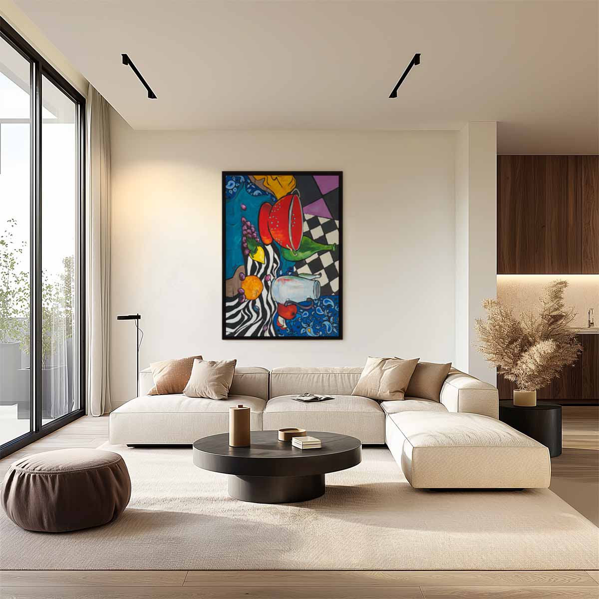 Kleurrijke Chaos Stilleven Kunstwerk-canvas-dibond-plexiglas-wanddecoratie-WallArtistic