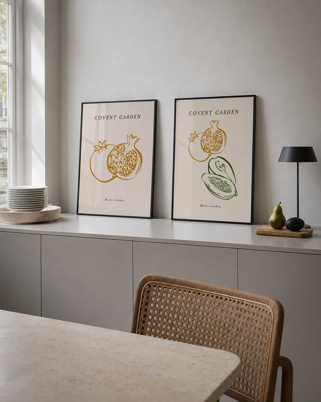 Fruitige lijnen Posterset