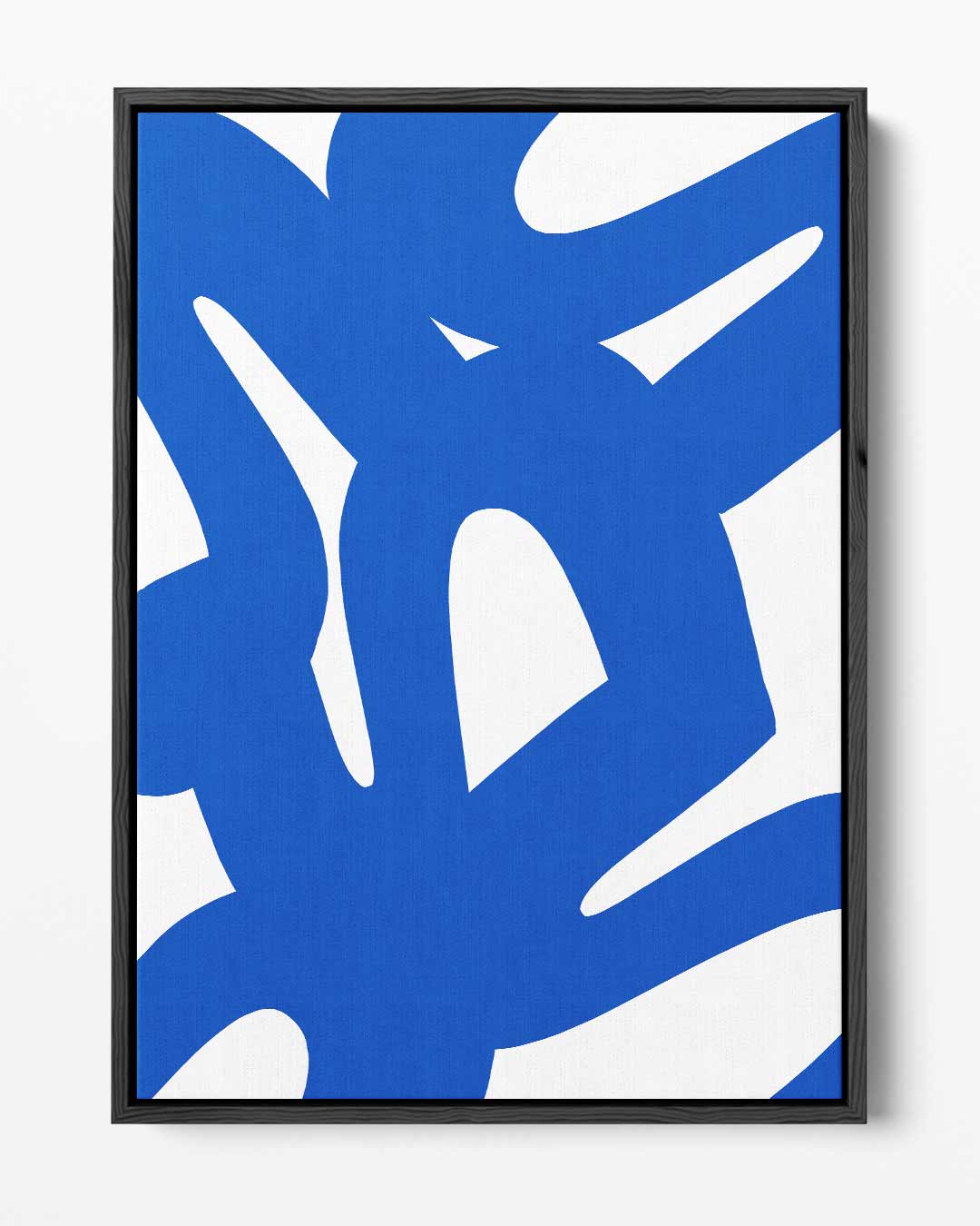 Dynamische Blauwe Krabbels Kunstwerk-canvas-dibond-plexiglas-wanddecoratie-WallArtistic
