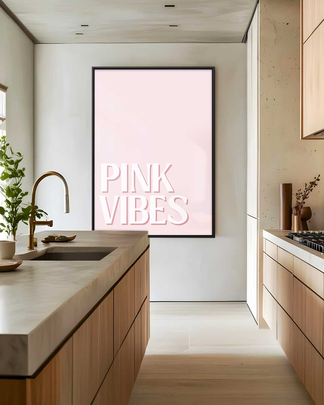 Pink Vibes Poster Kunstwerk-canvas-dibond-plexiglas-wanddecoratie-WallArtistic