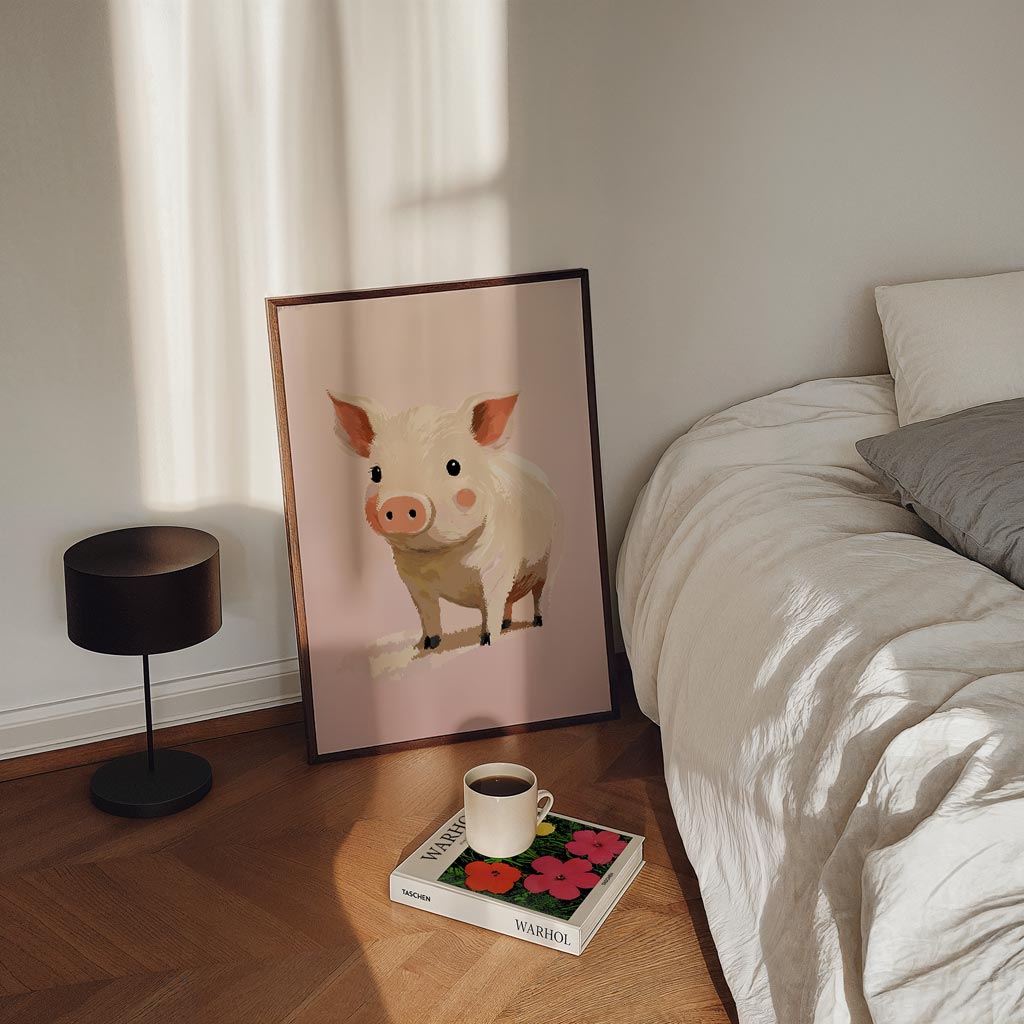 Schattige Varkentje Kunstposter