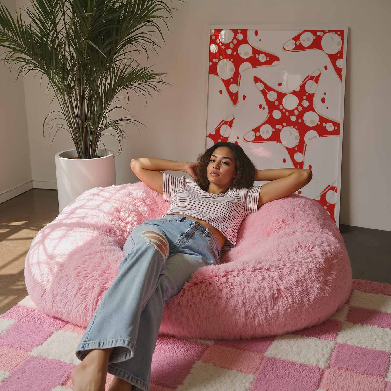 Speelse Sterren Vlekken Poster-WallArtistic