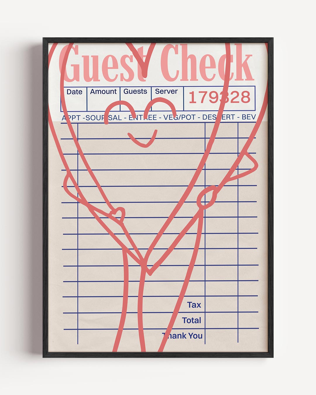 Romantische Guest Check Poster-WallArtistic