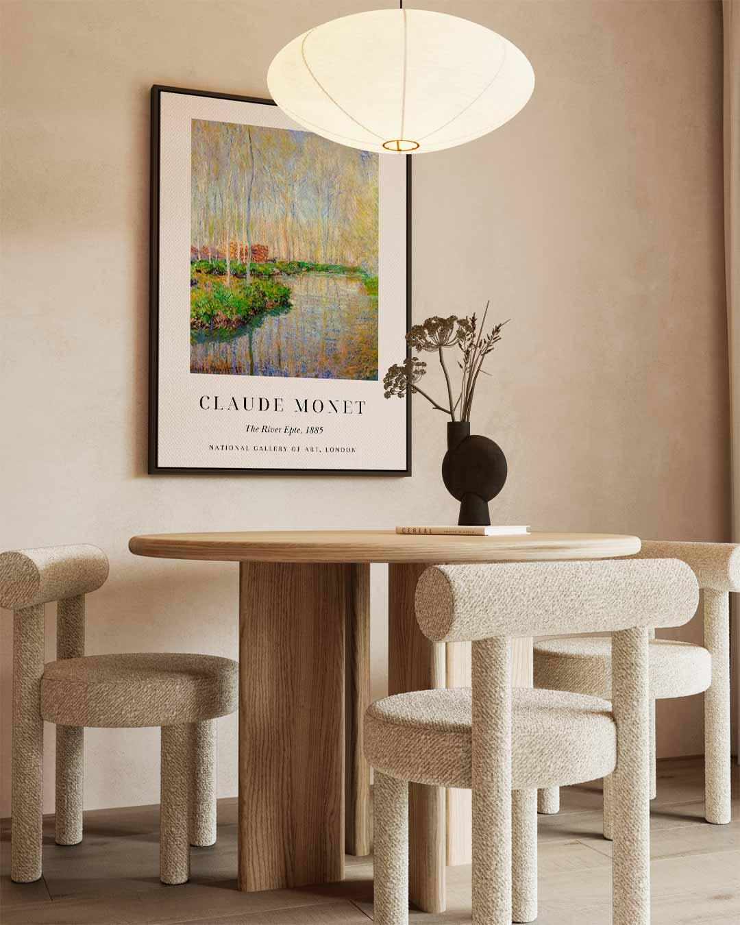 De Rivier Epte, 1885 Kunstwerk-canvas-dibond-plexiglas-wanddecoratie-WallArtistic