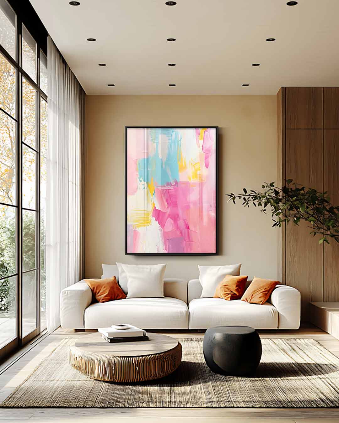 Kleurrijke Dagdroom Kunstwerk-canvas-dibond-plexiglas-wanddecoratie-WallArtistic