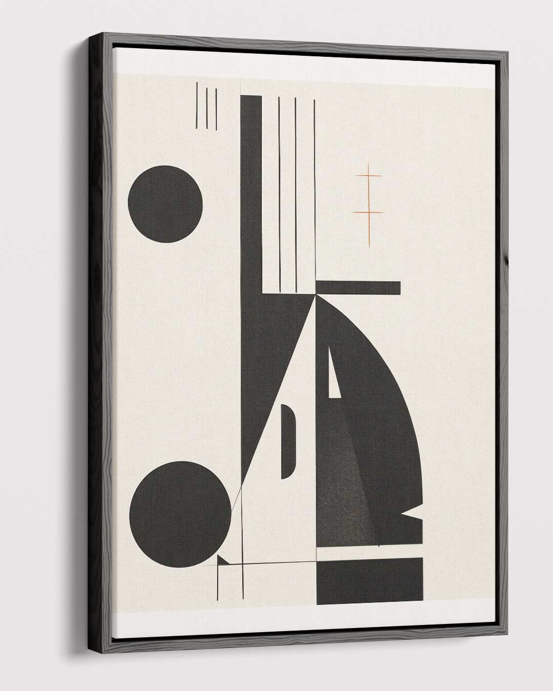 Geometrische Harmonie in Zwart en Wit Kunstwerk-canvas-dibond-plexiglas-wanddecoratie-WallArtistic