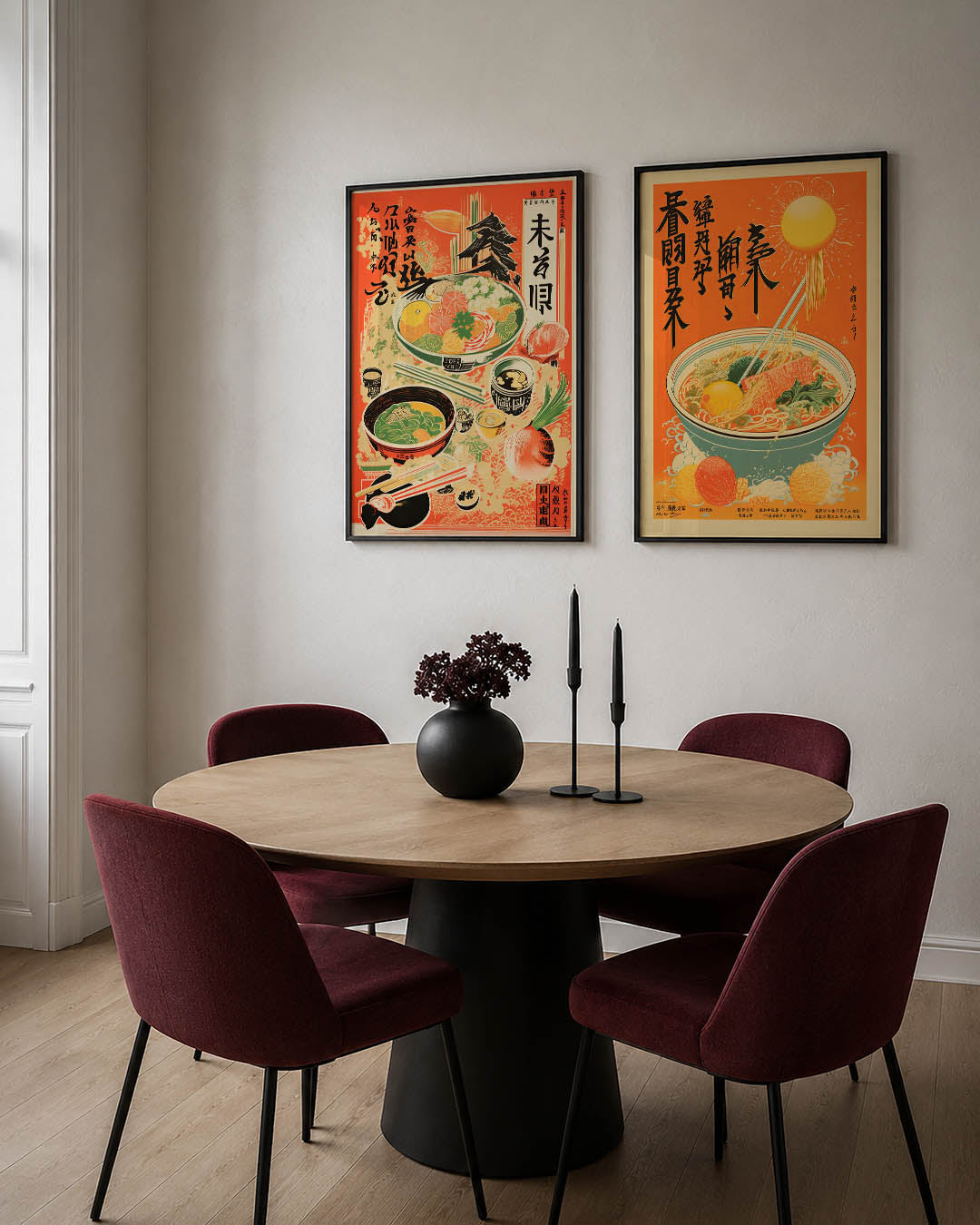 Kleurrijke eetervaring Posterset