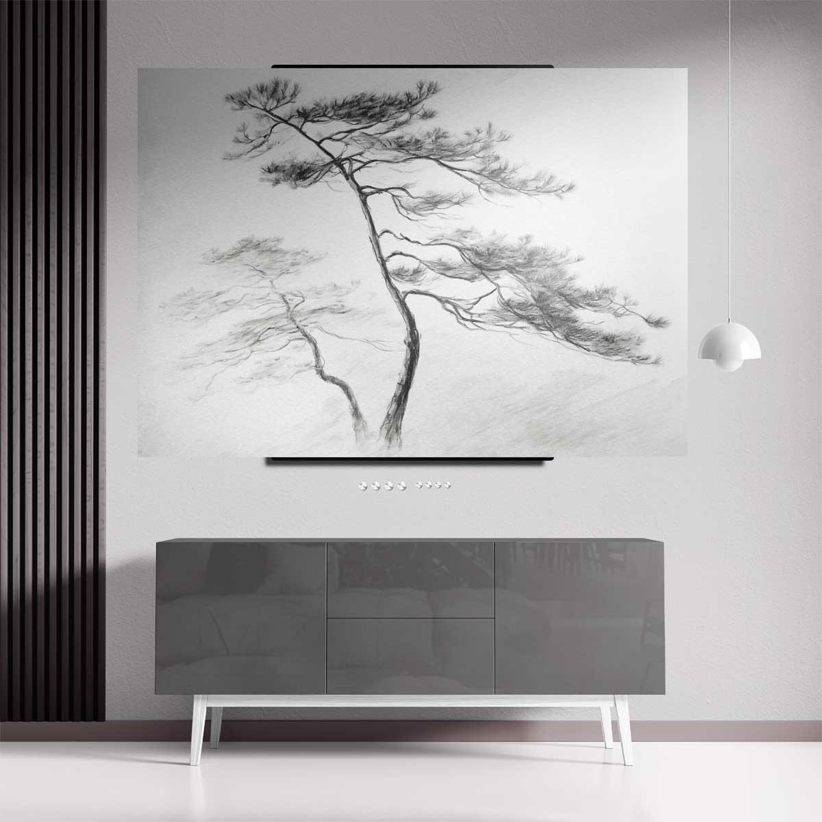 Elegante Dans van Dennenbomen Kunstwerk-canvas-dibond-plexiglas-wanddecoratie-WallArtistic