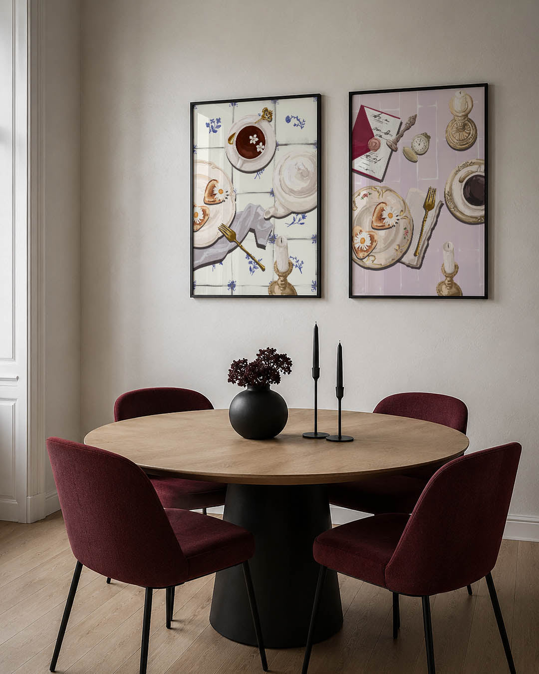 Thee en gebak Posterset