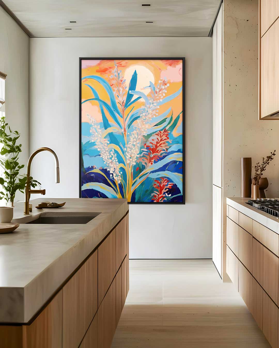 Zomerse Bloemenpracht Kunstwerk-canvas-dibond-plexiglas-wanddecoratie-WallArtistic