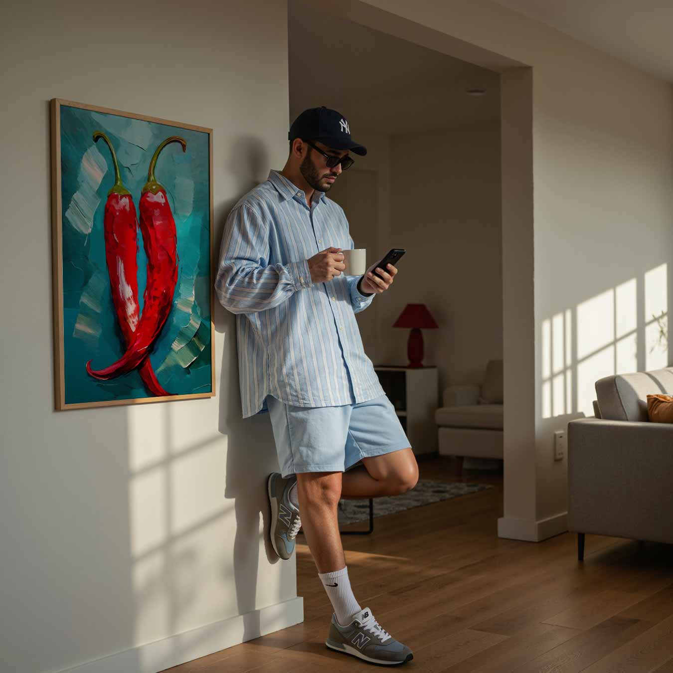 Spicy Chili Duo Poster-WallArtistic