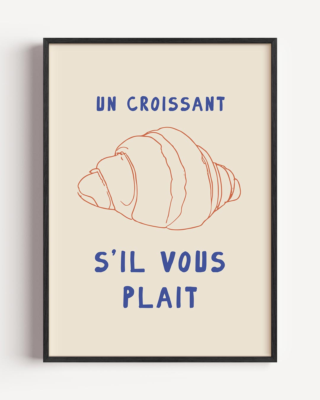 Franse Croissant Poster-WallArtistic