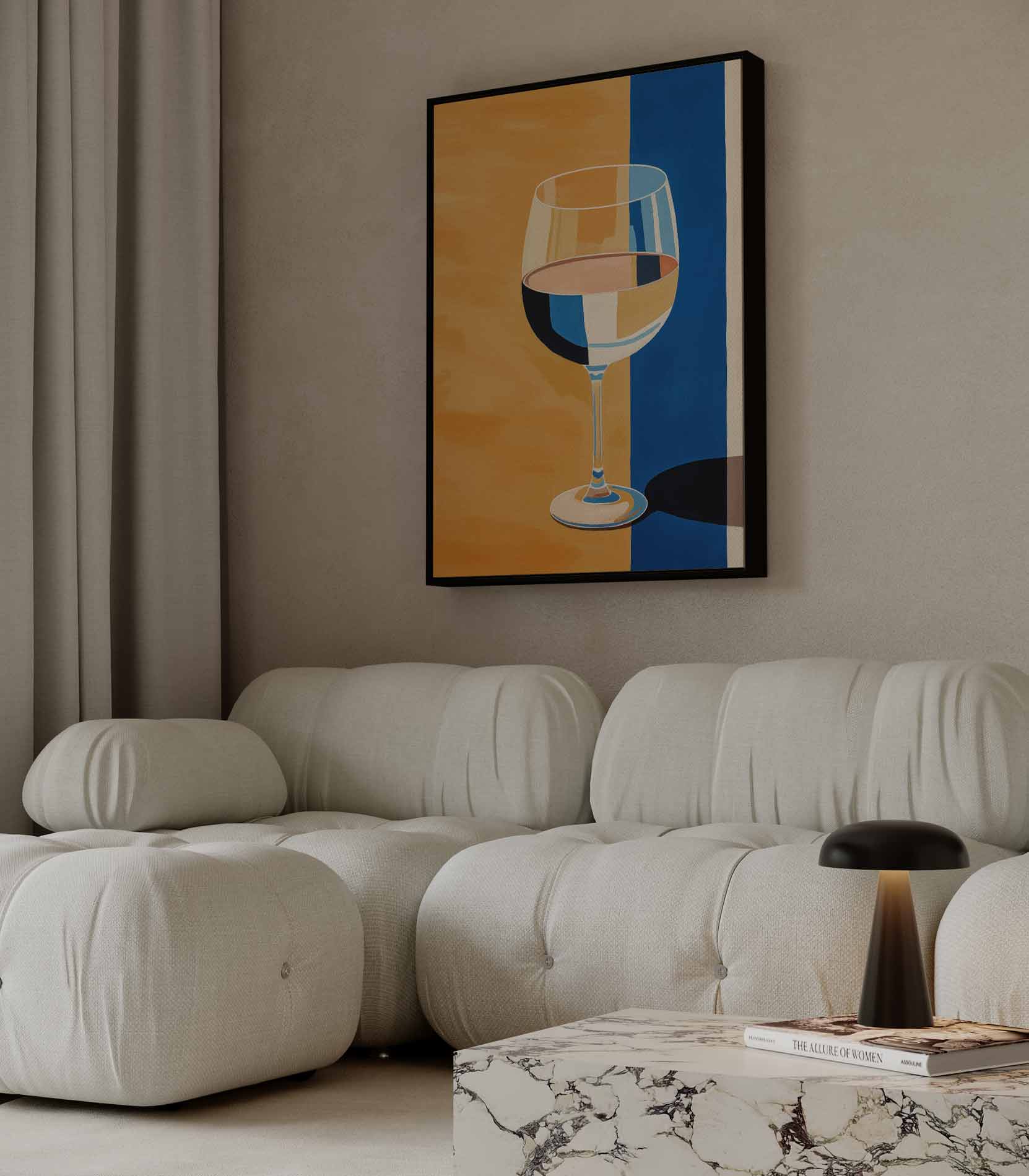 Glas in Kleurenspel Kunstwerk-canvas-dibond-plexiglas-wanddecoratie-WallArtistic