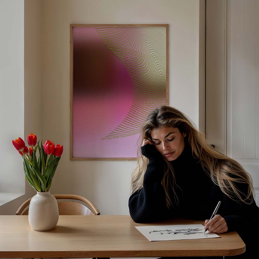 Abstracte Zachte Kleuren Poster-WallArtistic