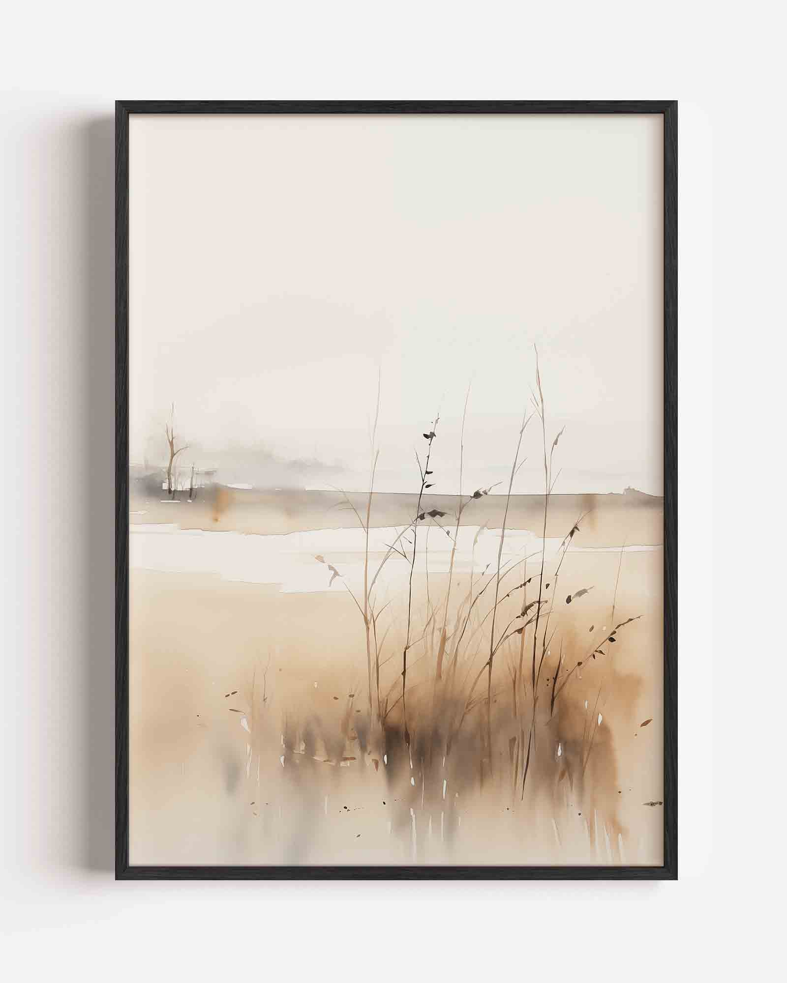 Landschap met riet Poster