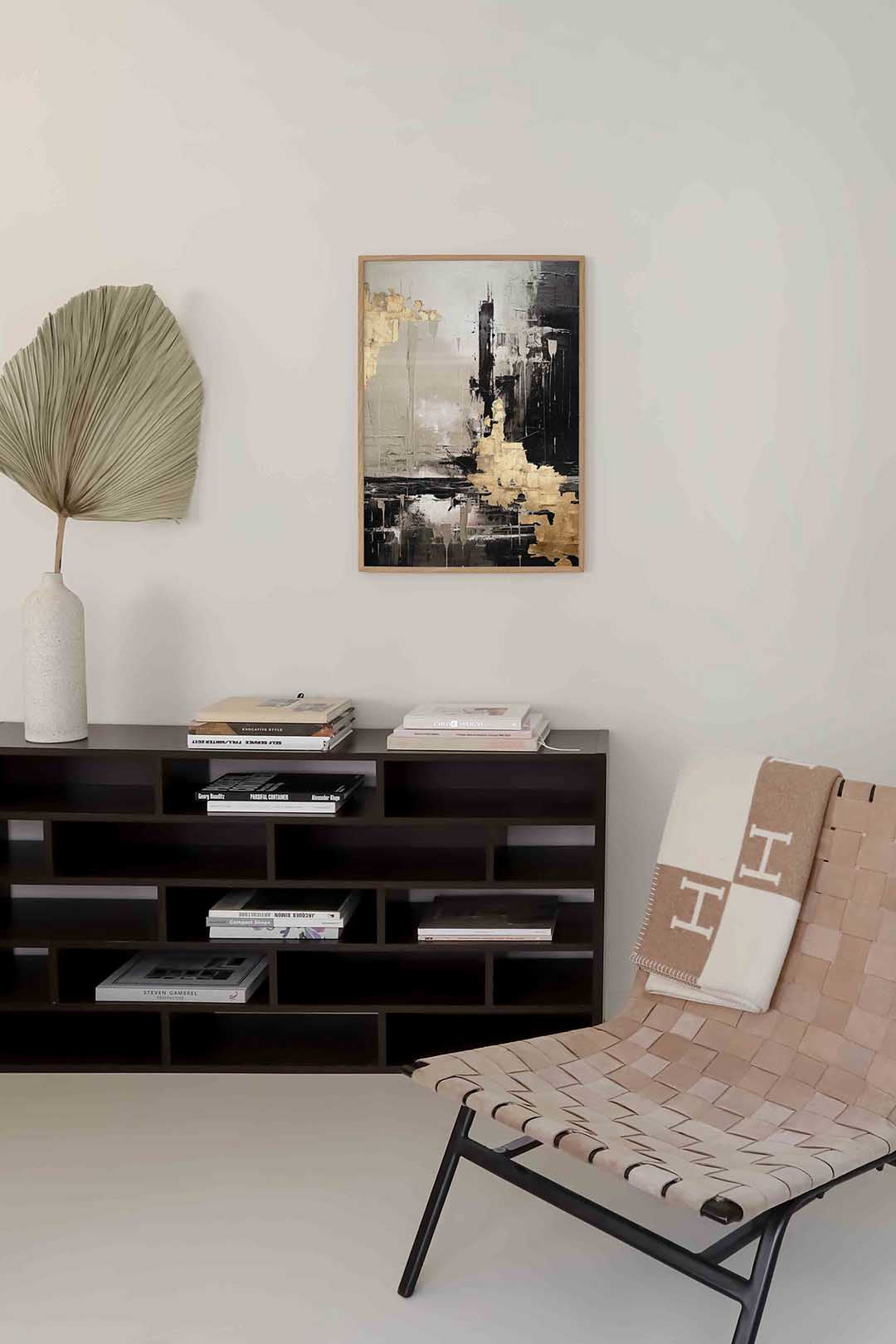 Abstracte goud en zwart Poster