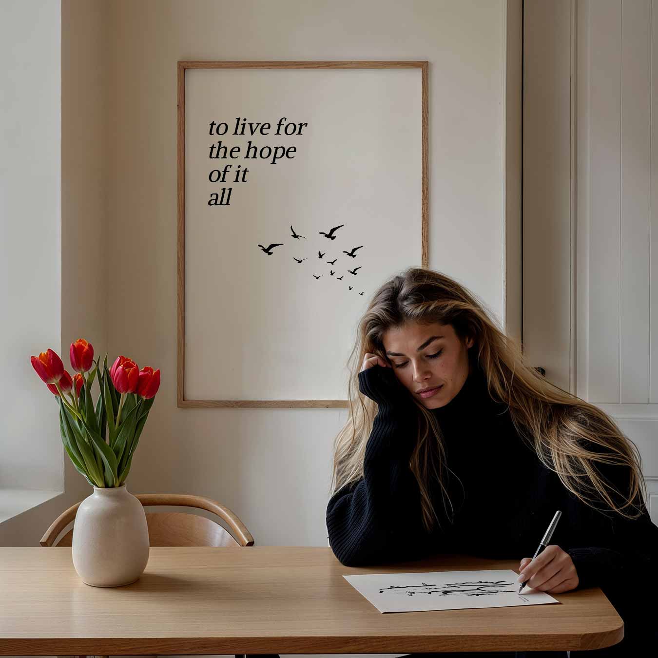 Inspirerende Motivatieposter met Vogels Poster-WallArtistic