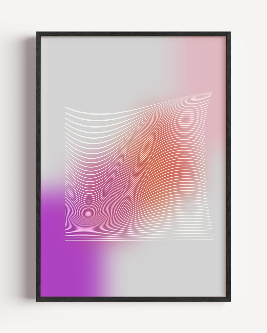 Abstracte Golvende Lijnen Poster-WallArtistic