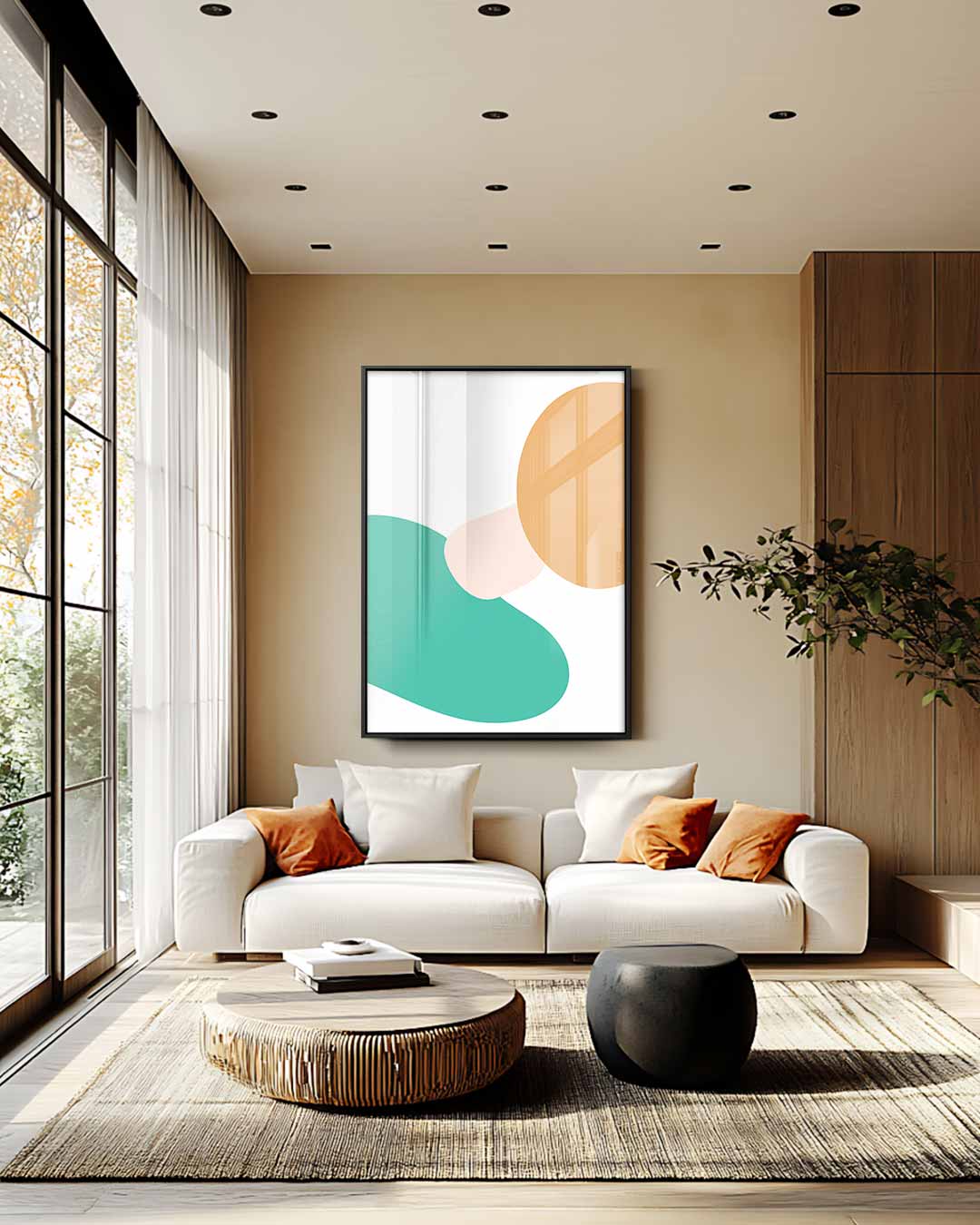 Vrolijke Kleurenmix Kunstwerk-canvas-dibond-plexiglas-wanddecoratie-WallArtistic