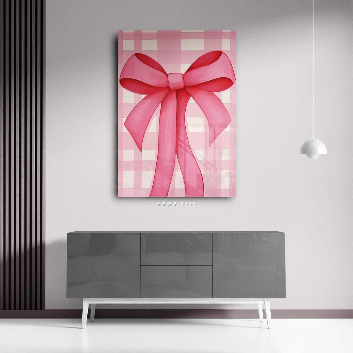 Roze Strik Kunstwerk-canvas-dibond-plexiglas-wanddecoratie-WallArtistic