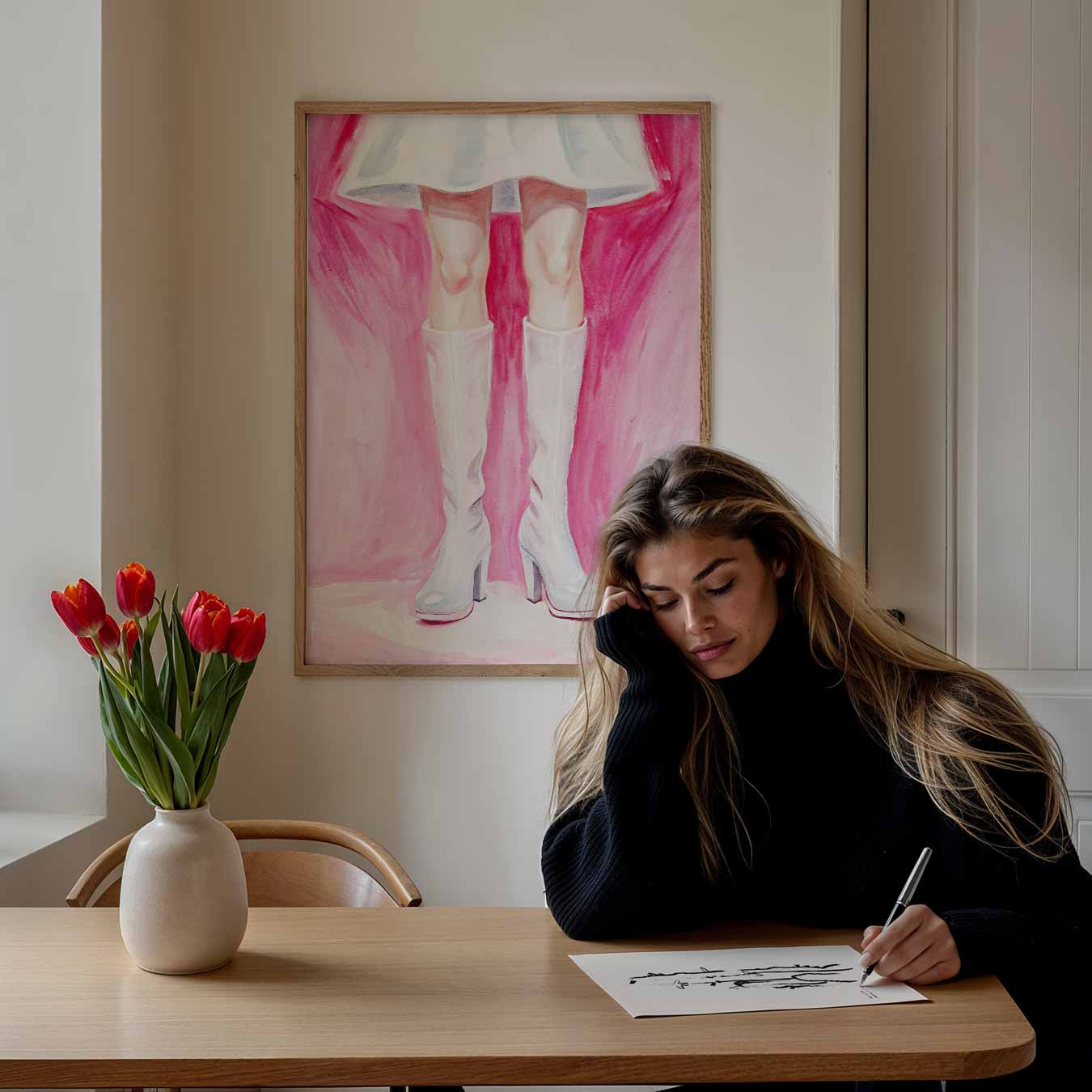 Stijlvolle Laarsjes Poster-WallArtistic