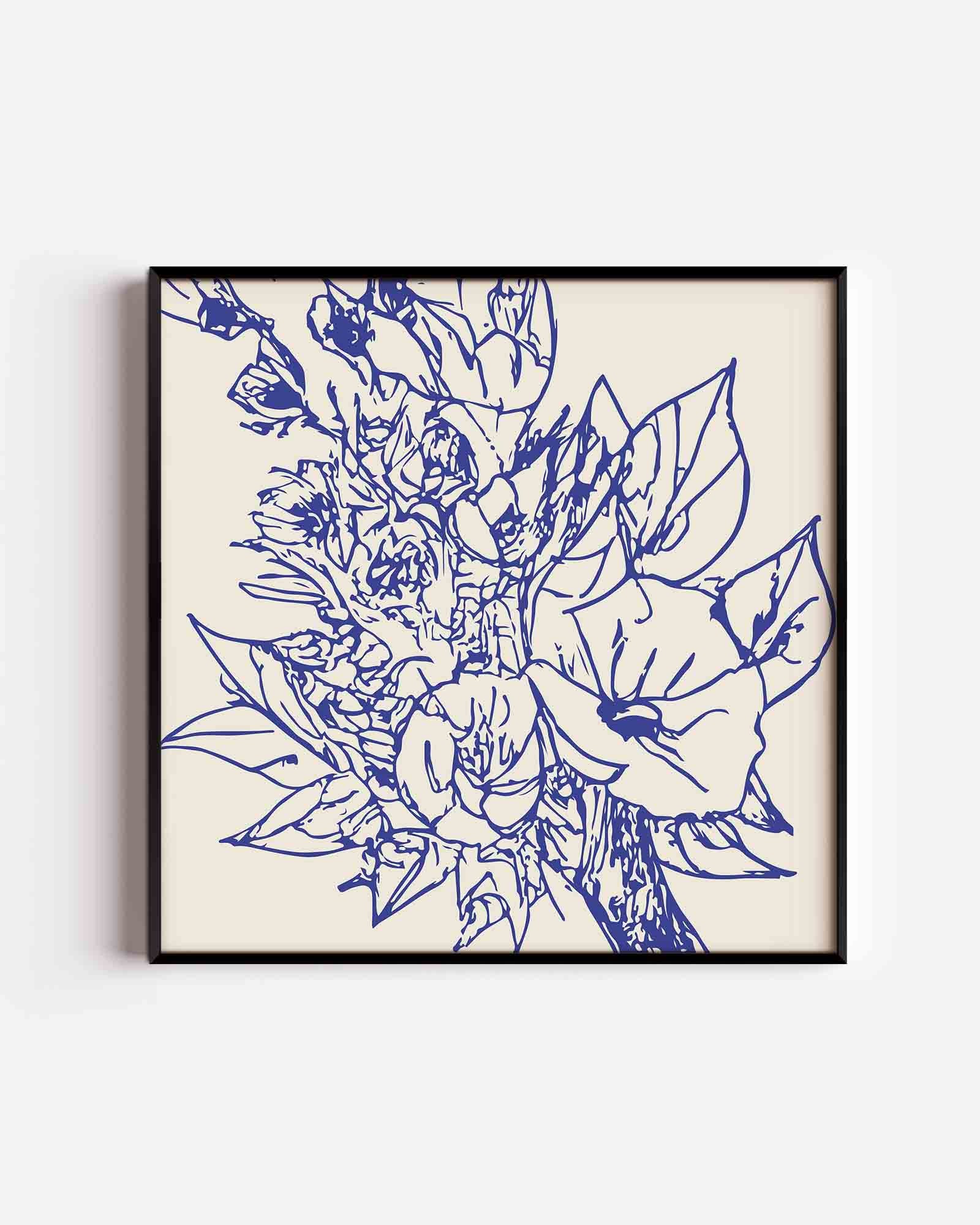 Bloemen en bladeren Poster