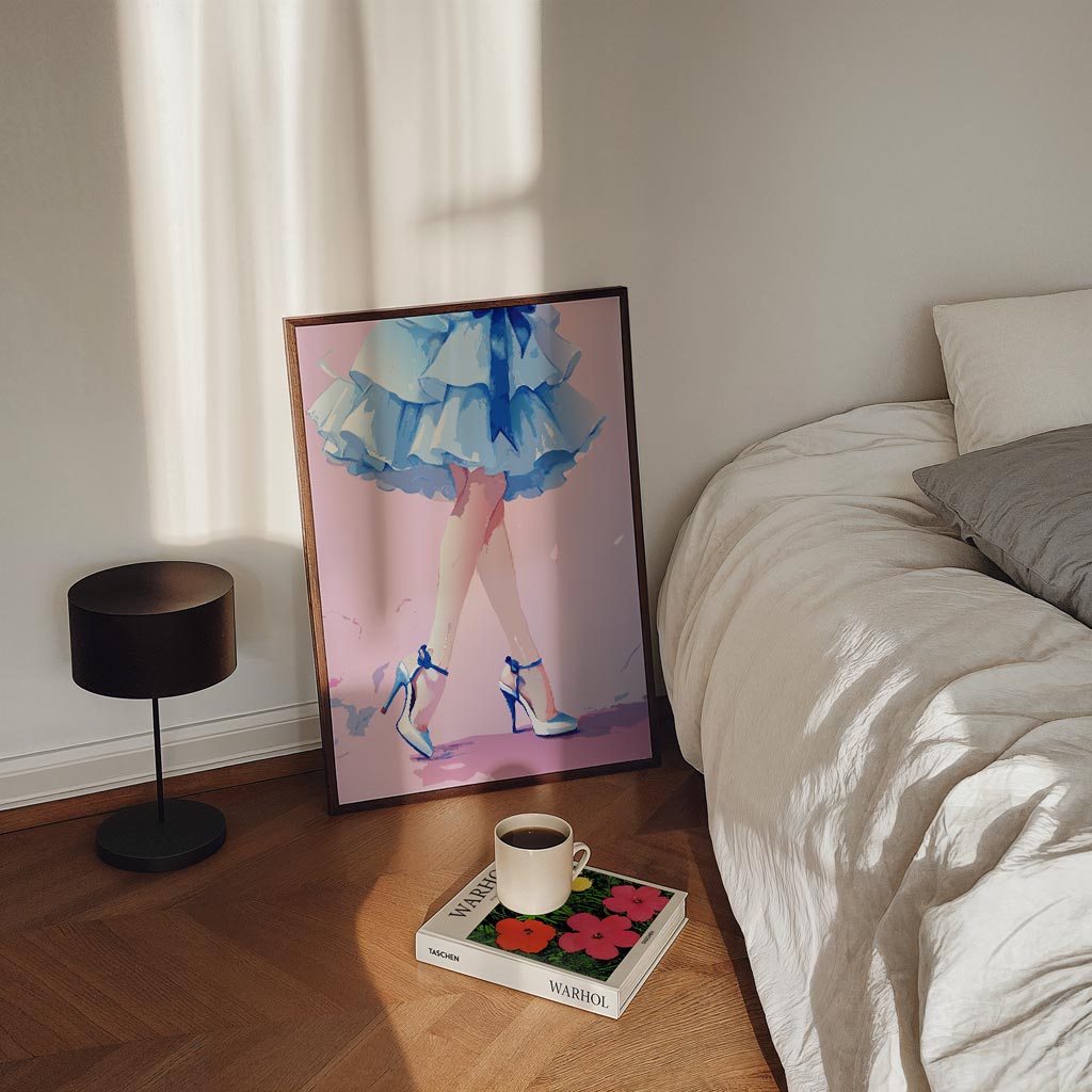 Betoverende Blauwe Jurk Poster