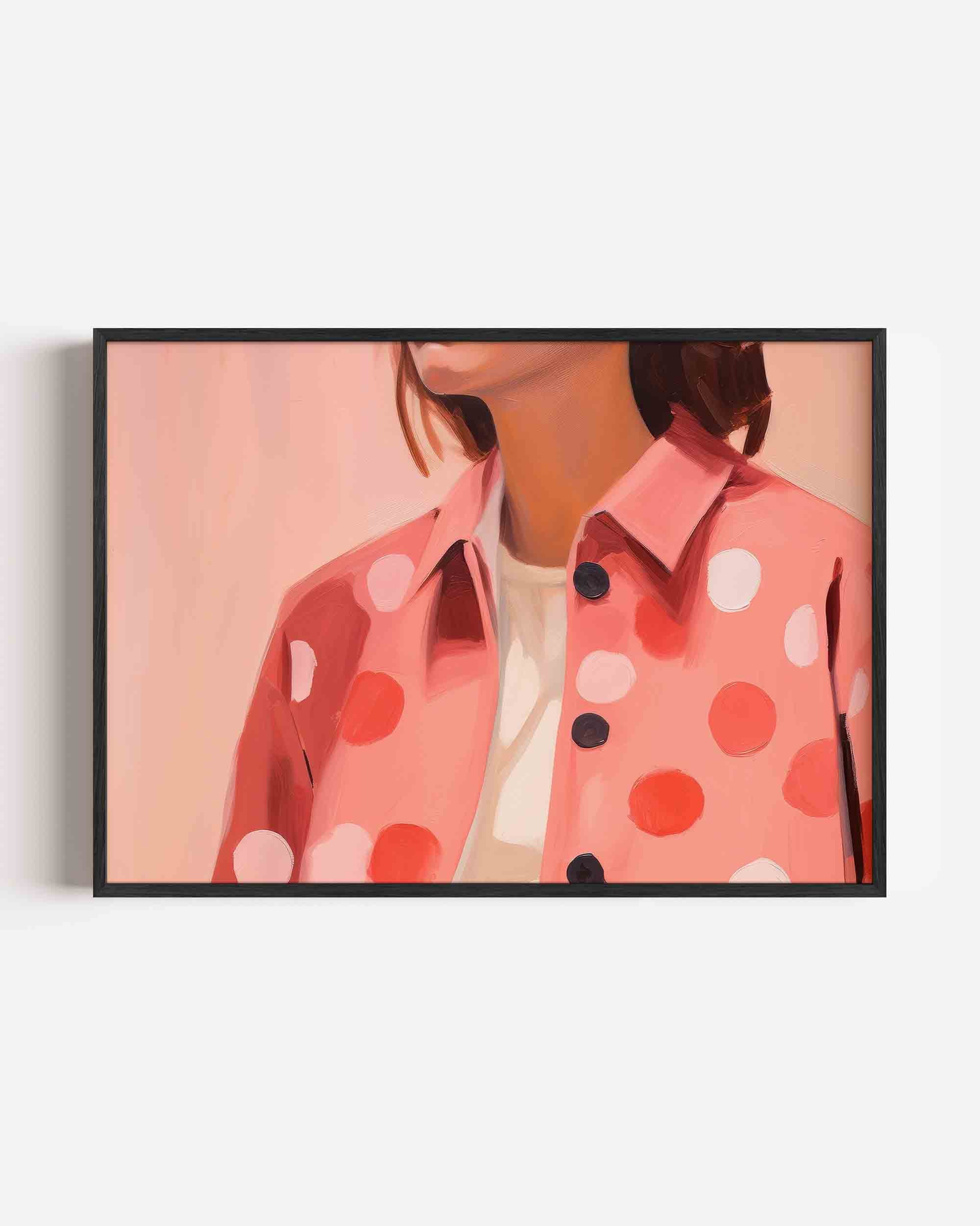 Roze jas met stippen Poster